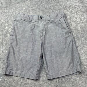 Banana Republic Shorts Mens Size 33 Blue Gray Chino Flat Front 100% Cotton